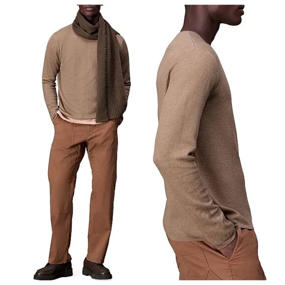 rag & Bone Bennet Wool Crewneck Sweater in Desert - Picture 2 of 7